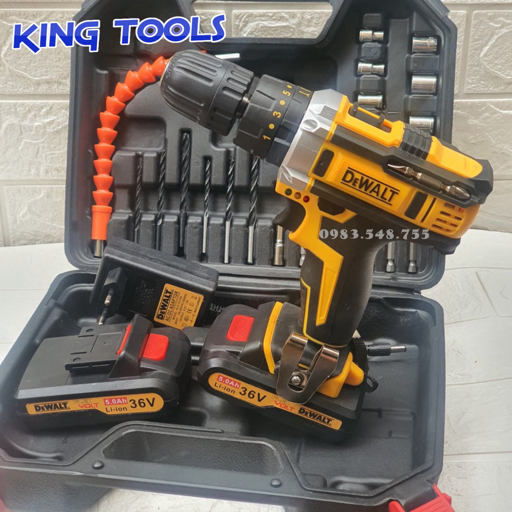 Máy khoan pin Dewalt 36V, khoan tường khoan bê tông,khoan sắt 3 chức năng