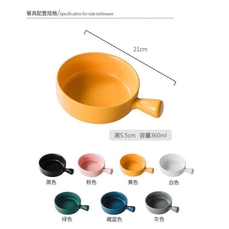 bát sứ có tay cầm