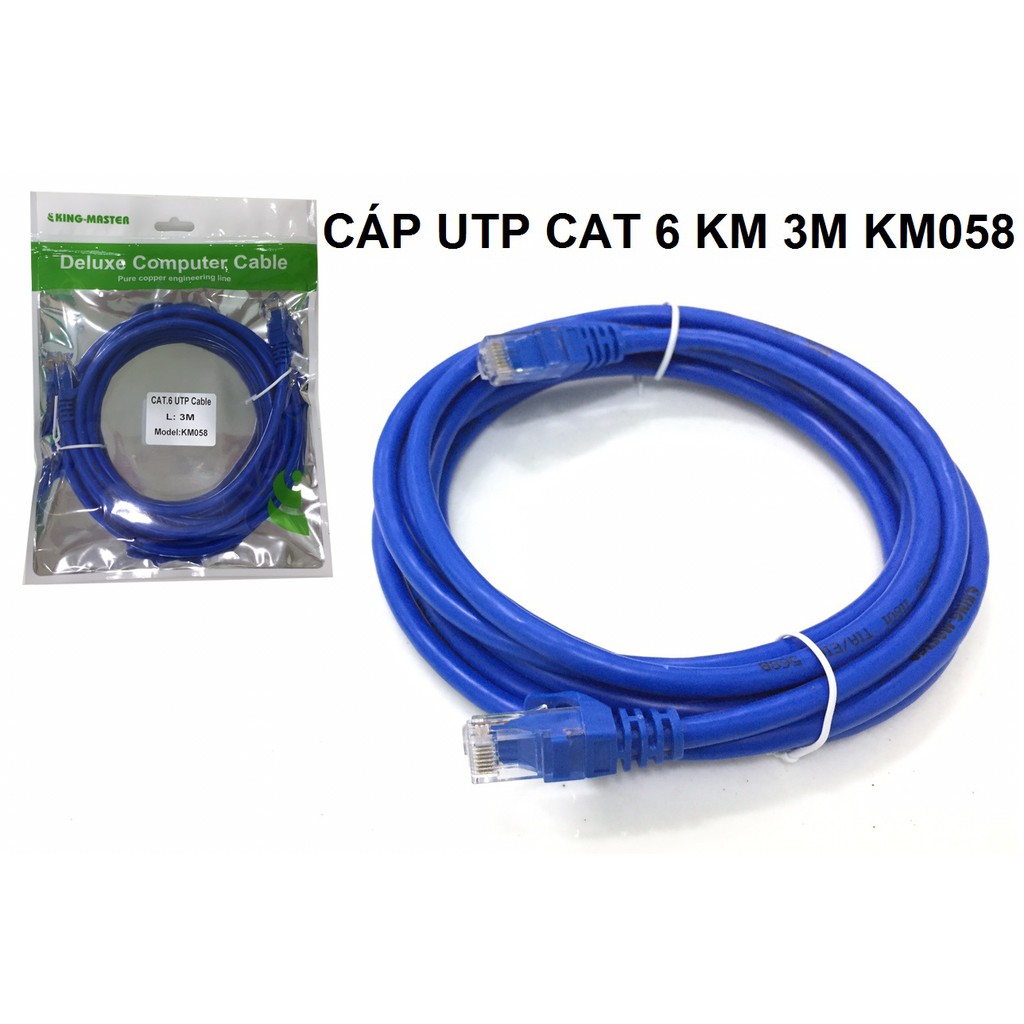 Cáp mạng lan utp cat 6 kingmaster - bấm sẵn 2 đầu 3m