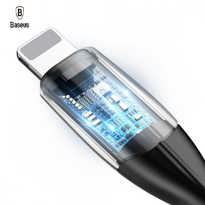 [HCM]Cáp sạc truyền dữ liệu tốc độ cao Lightning Pro max Baseus Horizontal (  2.4A LED báo sạc )