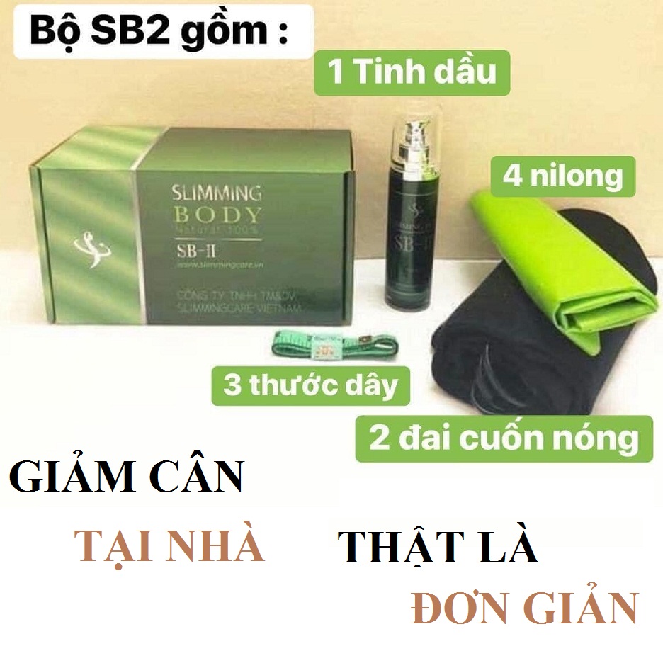 [HCM]Bộ ủ nóng đánh tan mỡ bụng mỡ đùi Slimming Body 2 SB-II (đai điện ủ nóng + tinh dầu + thước dây + màng bọc nilong)