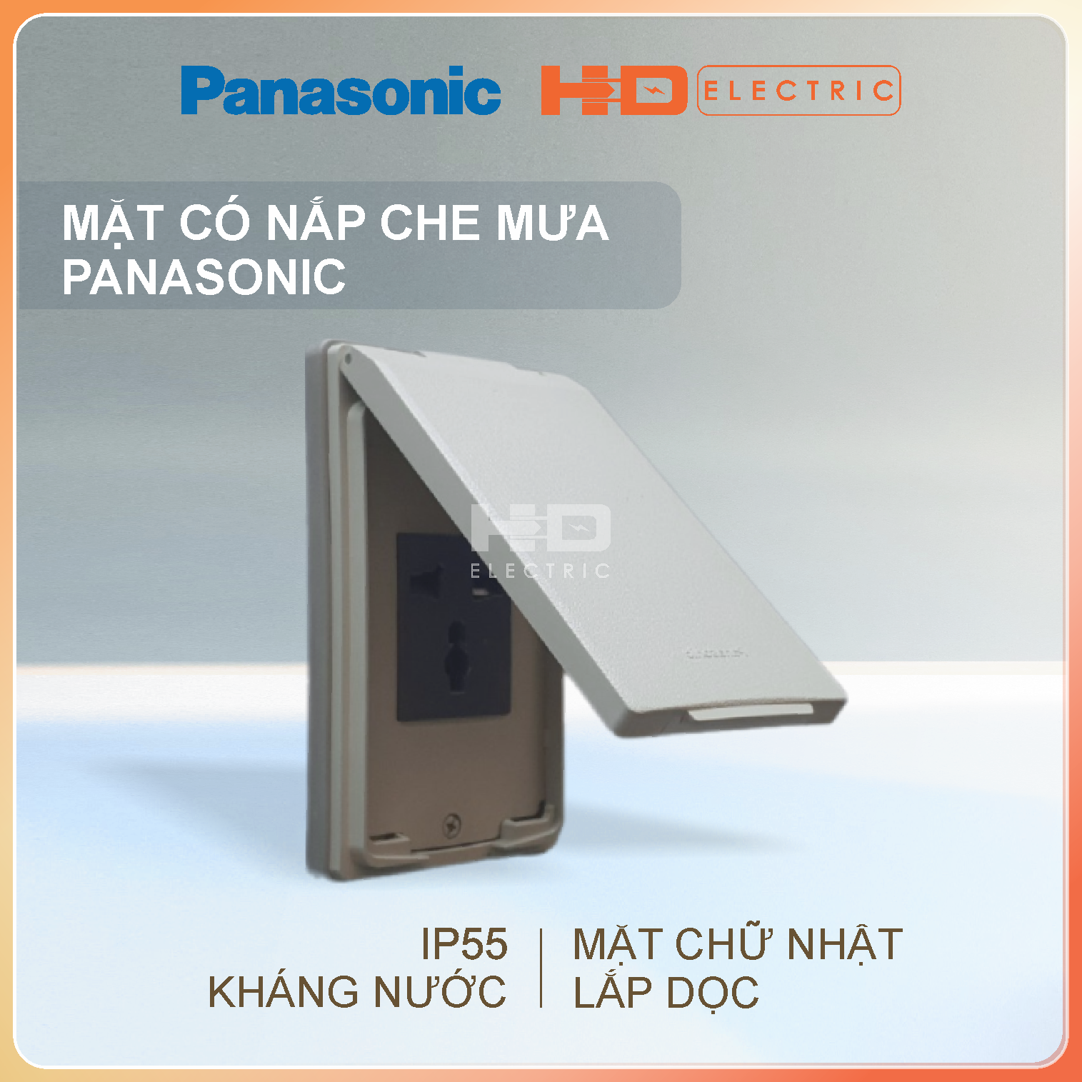 Mặt có nắp che cho 1 2 3 thiết bị Panasonic WEG7901 WEG7902 WEG7903 lắp dọc