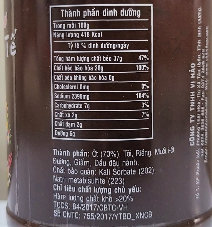 (hủ 250g) ỚT SA TẾ VỊ HẢO Satay