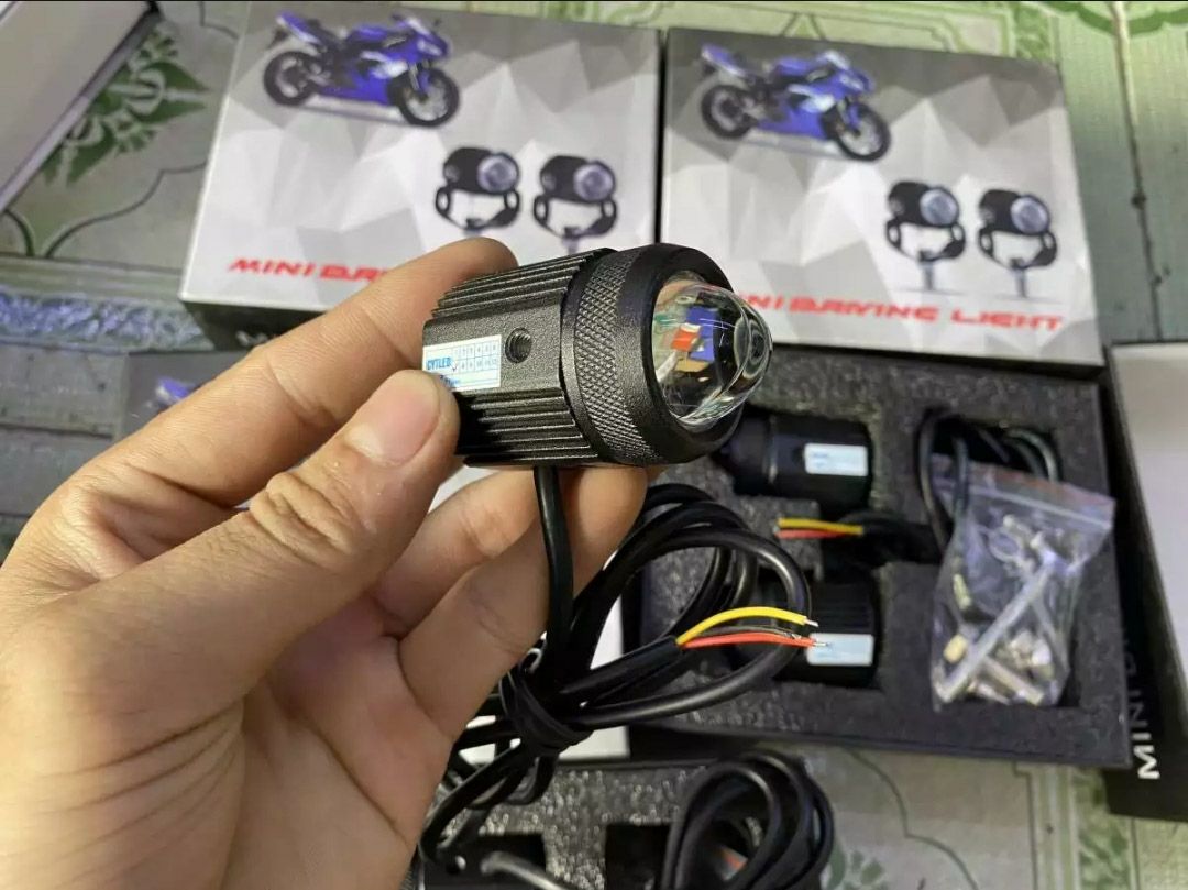 [1 bóng] Đèn trợ sáng mini cos vàng pha trắng MINI DRIVING LIGHT