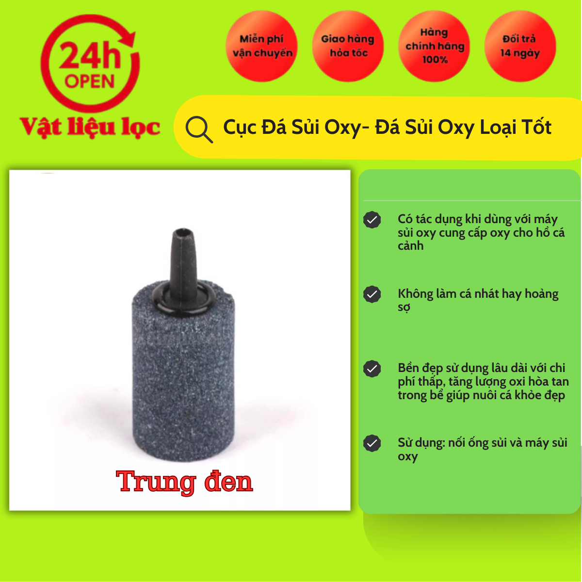 Cục Đá Sủi Oxy - Đá Sủi Oxi Loại Tốt