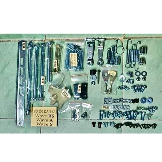 BỘ ỐC DÀN XE WAVE RS, WAVE A, WAVE S FULL 95% HÀNG MỚI