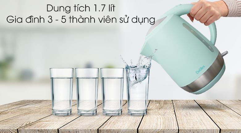 Bình siêu tốc Delites 1.7 lít ST17P01WG Xanh