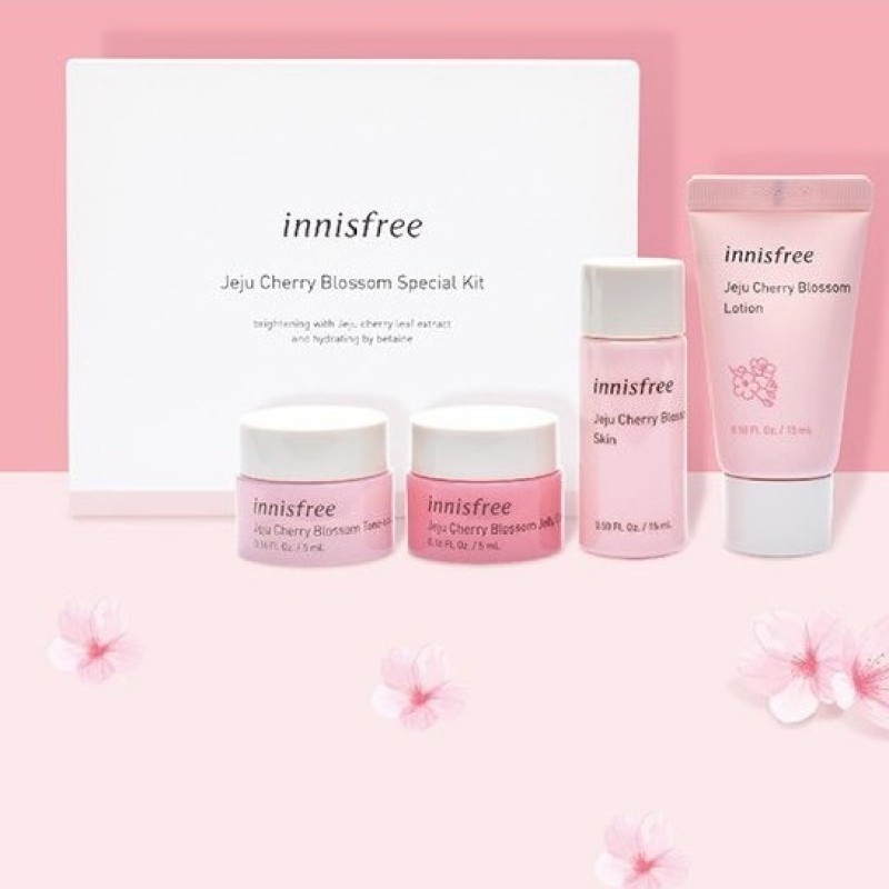 (Mini) Bộ 4 Sản Phẩm Dưỡng Ẩm Và Nâng Tông Da Trắng Hồng Tự NhiênJeju Cherry Blossom Special Kit (4 Sản Phẩm) giá rẻ