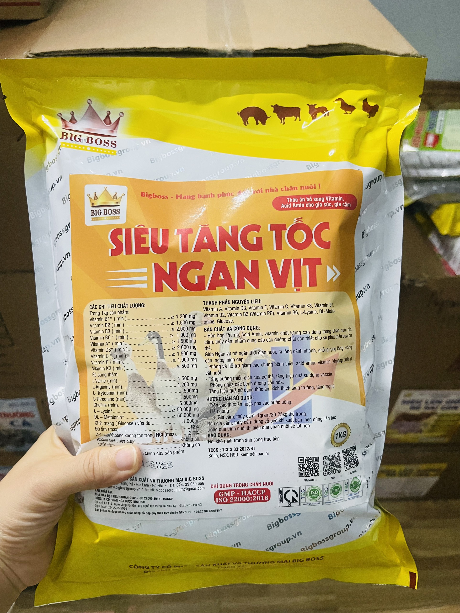 Vỗ béo dùng cho vịt, ngan