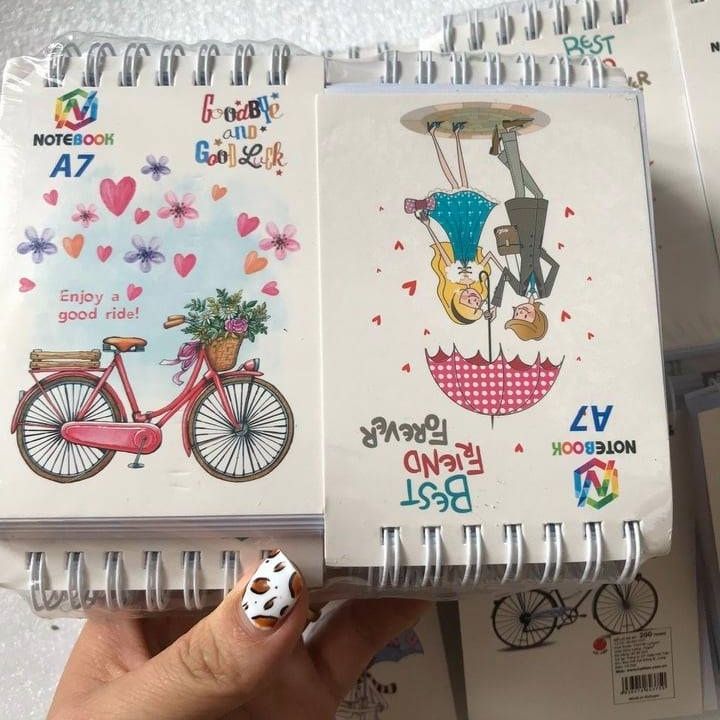 Combo 2 sổ lò xo sổ mini sổ ghi chép a7 tiện dụng