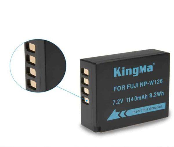 Bộ 2 pin sạc Fujifilm NP-W126 v2 KingMa [Thế Hệ 2]
