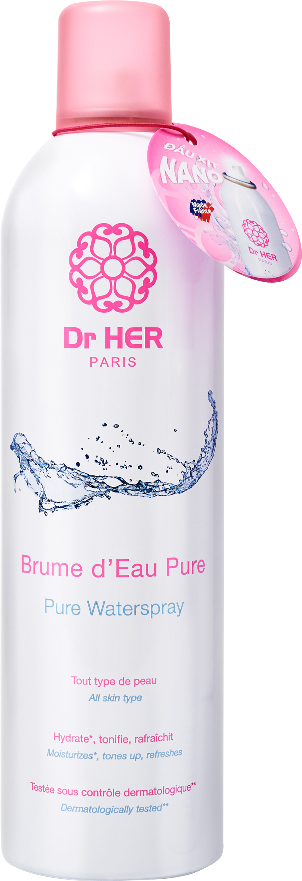 Xịt khoáng mát lạnh, cấp ẩm cho da Dr HER Paris 400ML