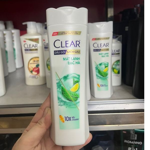 ( Trắng )Dầu Gội Đầu Clear Mát Lạnh Bạc Hà 340g