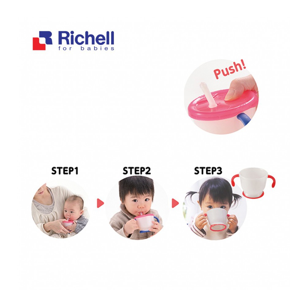 Cốc tập uống 3 giai đoạn Richell