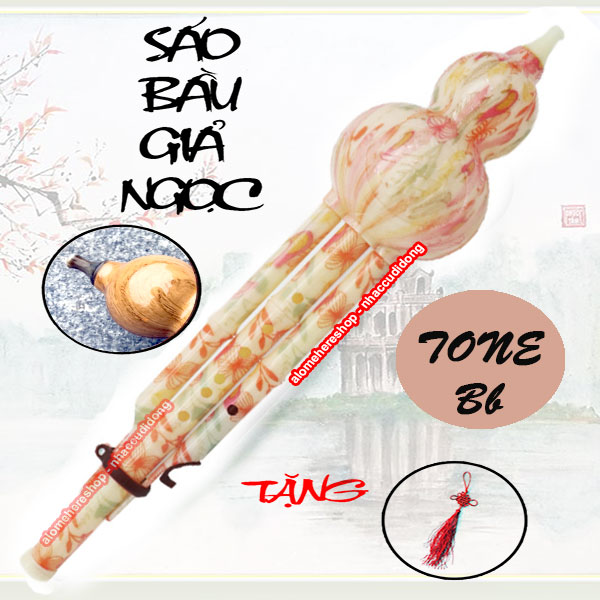 Kèn sáo bầu nhựa giả ngọc key Bb