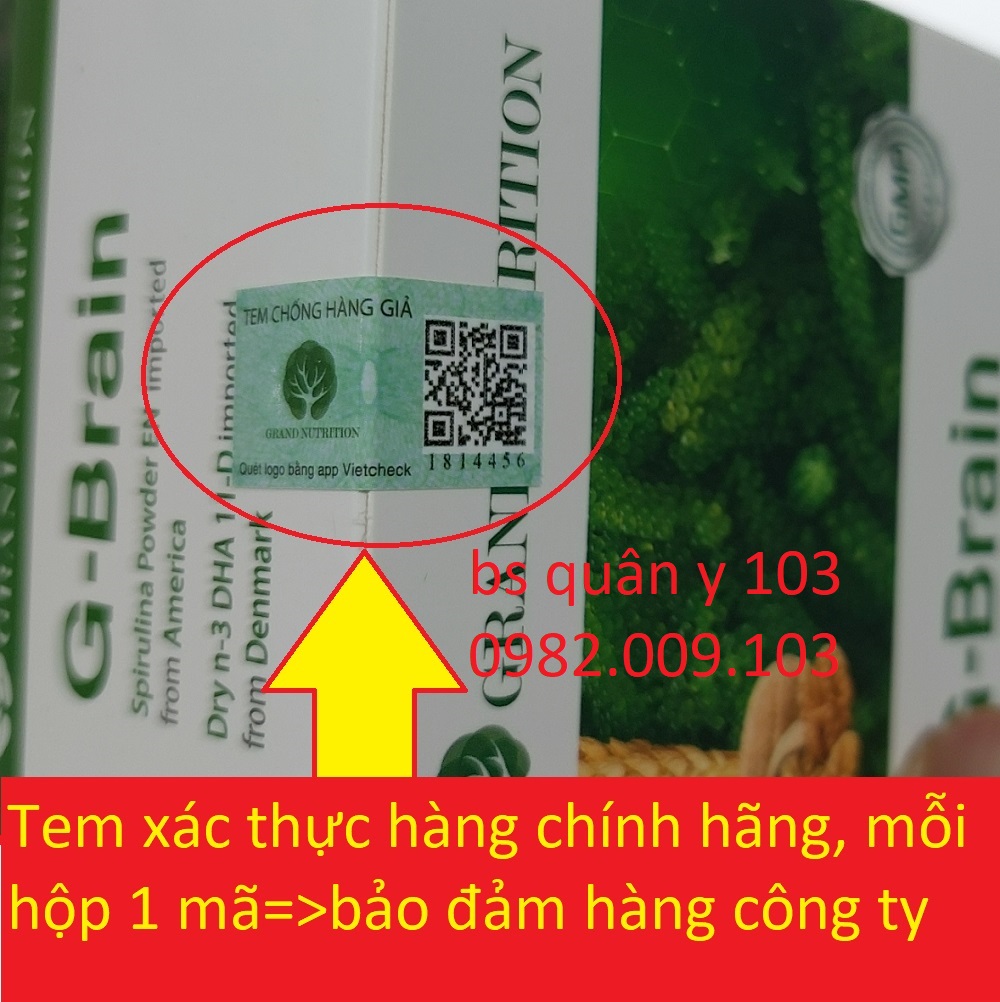G-Brain DHA Cốm Trí Não hộp 30 gói date mới ( G Brain GBrain )