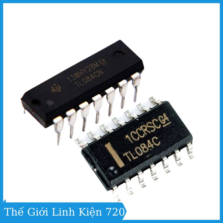 IC TL084 chân cắm DIP14 / chân dán SOP14