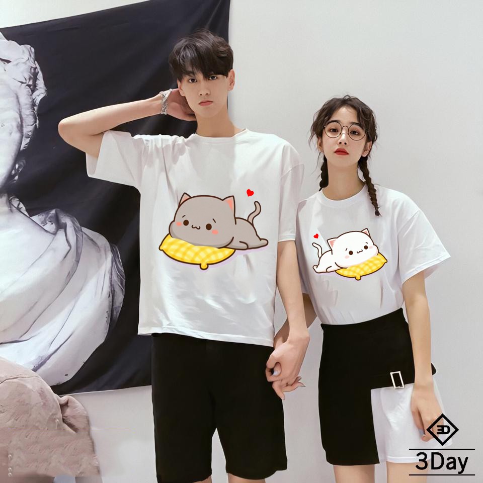 -áo đôi mèo dễ thương