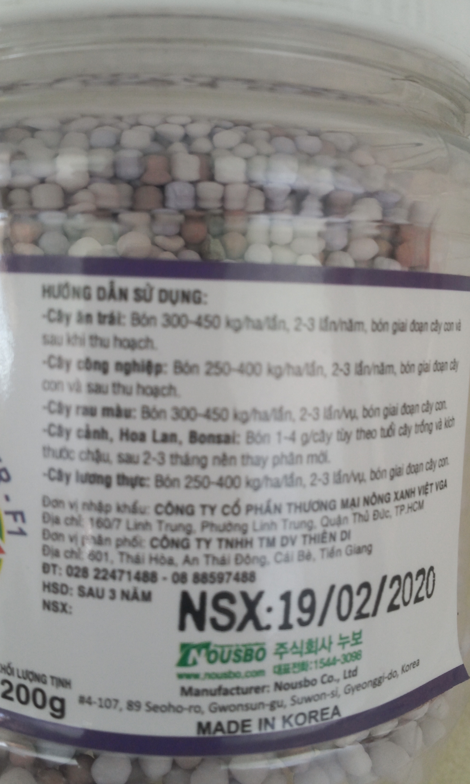 Phân tan chậm thông minh 20-10-10 TE 200g