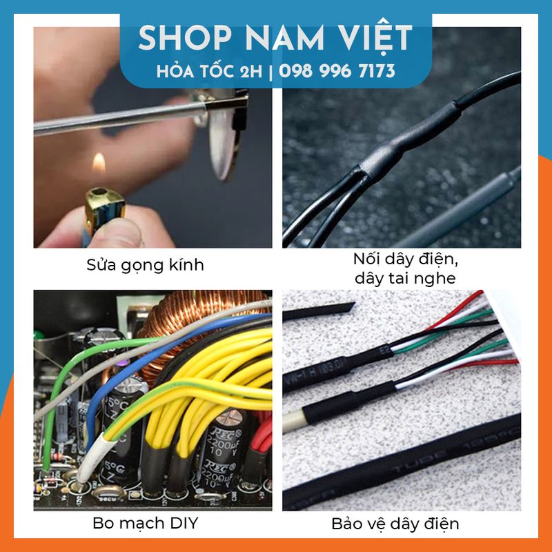 1m Ống Co Nhiệt, Ống Gen Bọc Dây Điện