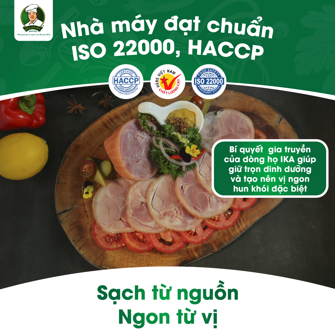[ Chỉ giao HCM & Hà Nội] Chân giò hun khói 400g Ông già Ika