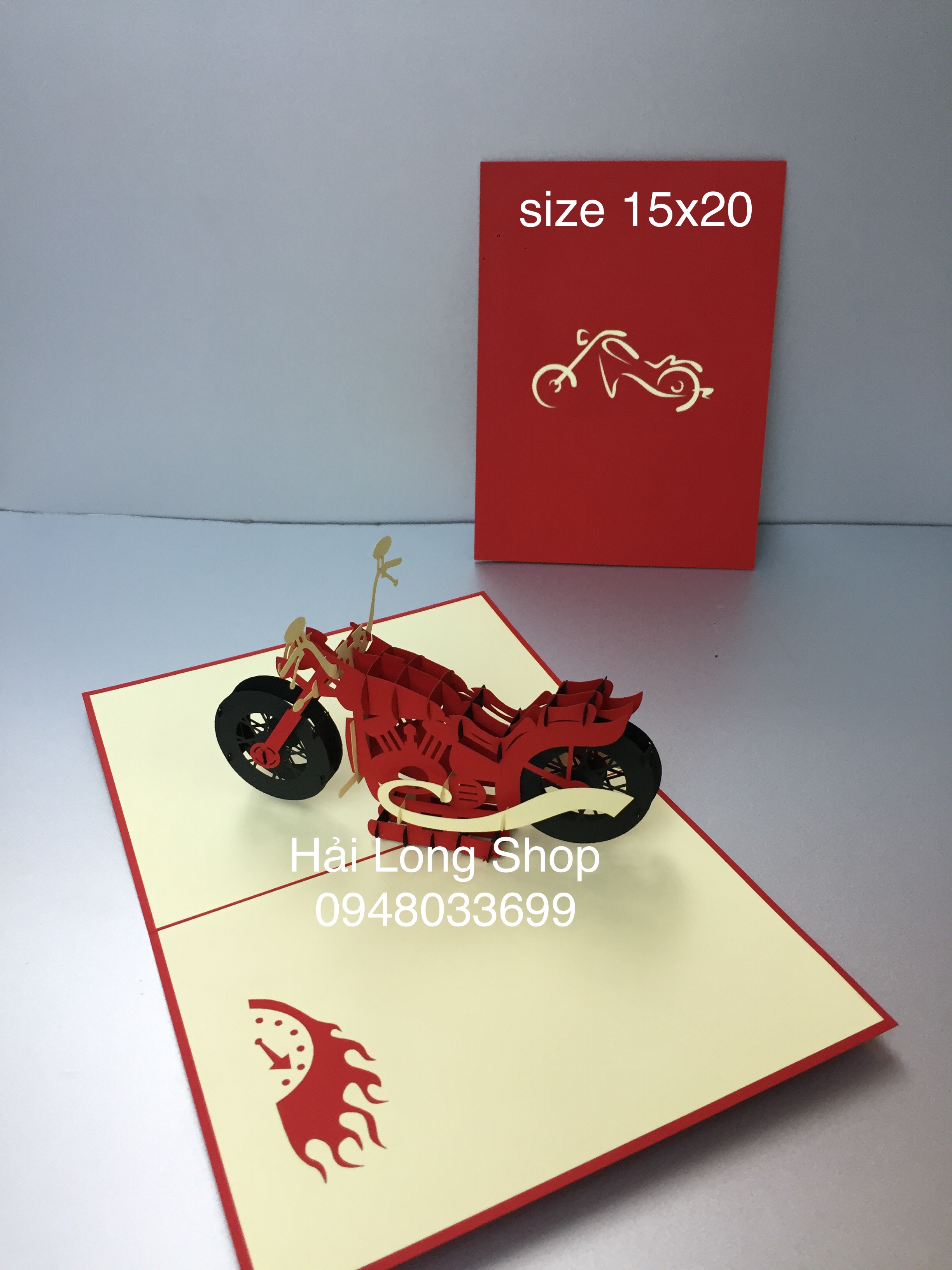 Xe máy 2 - Motorbike - Thiệp 3D