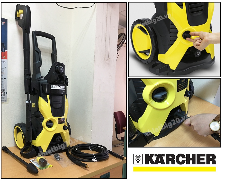 [Trả góp 0%]Máy phun rửa áp lực cao Karcher K5 EU ( Kèm Nước rửa xe siêu bóng Pallas 1.5l)