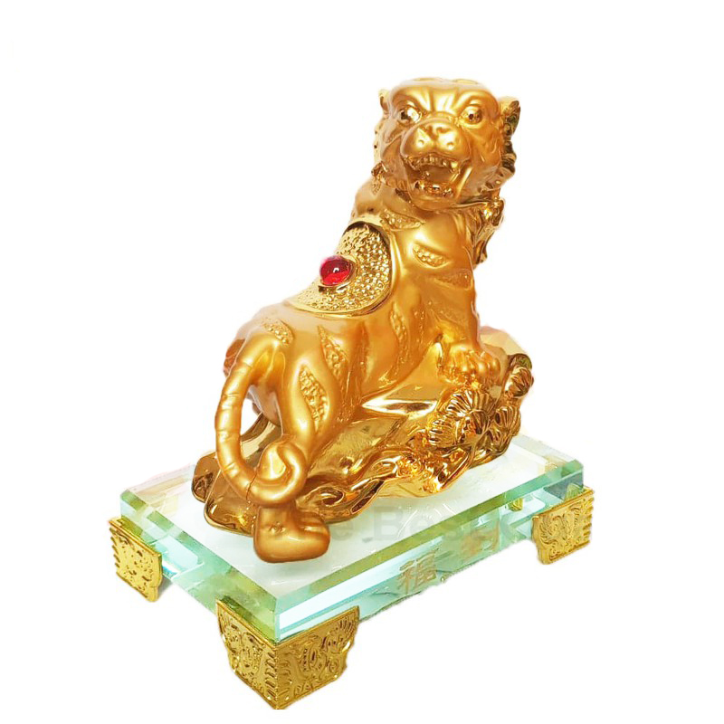 Tượng Hổ Vàng Đế Thủy Tinh