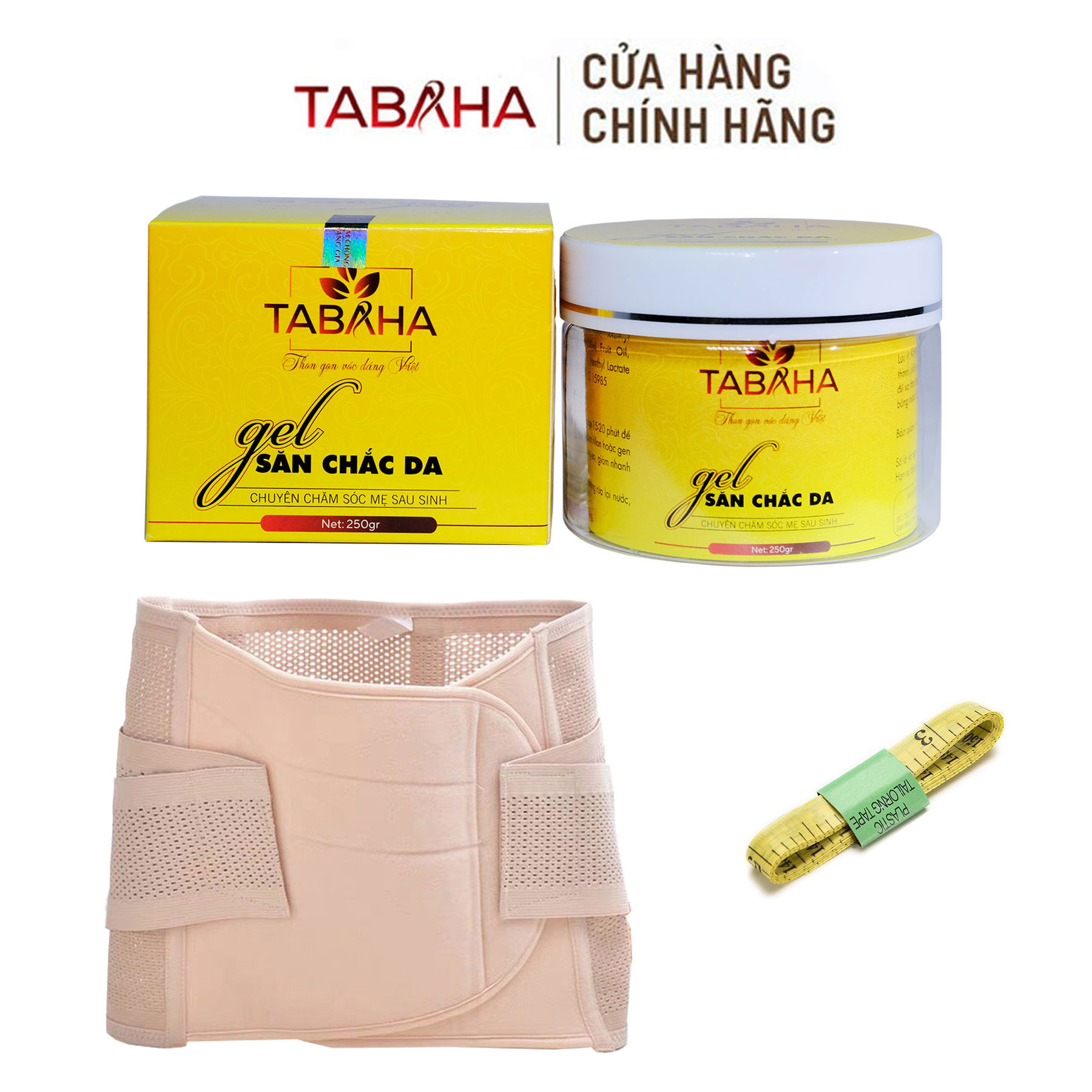 Kem tan mỡ TaBaHa 250g Tặng Gen nịt bụng Định Hình Cao Cấp và thước dây