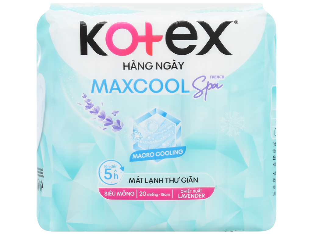 ( HÀNG NGÀY COOL 20M) Băng vệ sinh hàng ngày Kotex Cool siêu mỏng 20 miếng