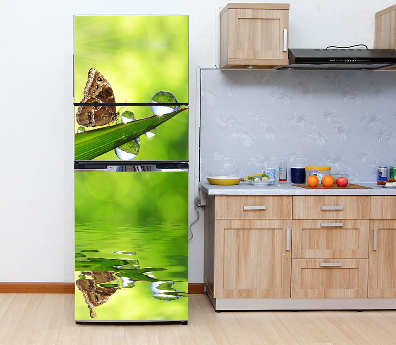 [HCM]Decal dán trang trí tủ lạnh Con Bướm