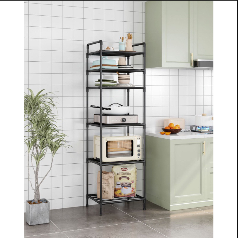 Premium Stainless Steel 5-storey kitchen shelf placed Super Compact