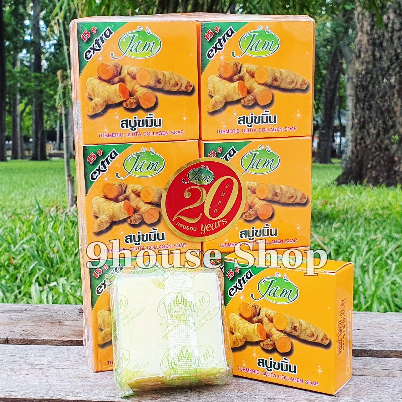 Lốc 12 cục xà bông nghệ jam turmeric soap