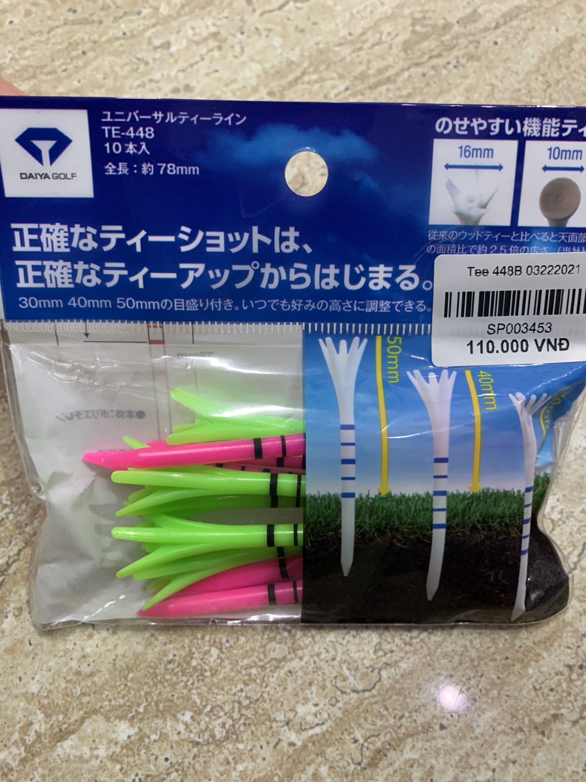 Tee Golf ( tee phát bóng gôn ) DAIYA TEE-448