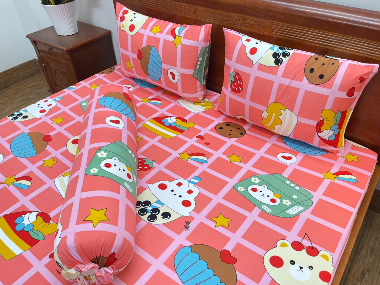 Set ga tthun hàn quốc 4 món nệm 3-15cm