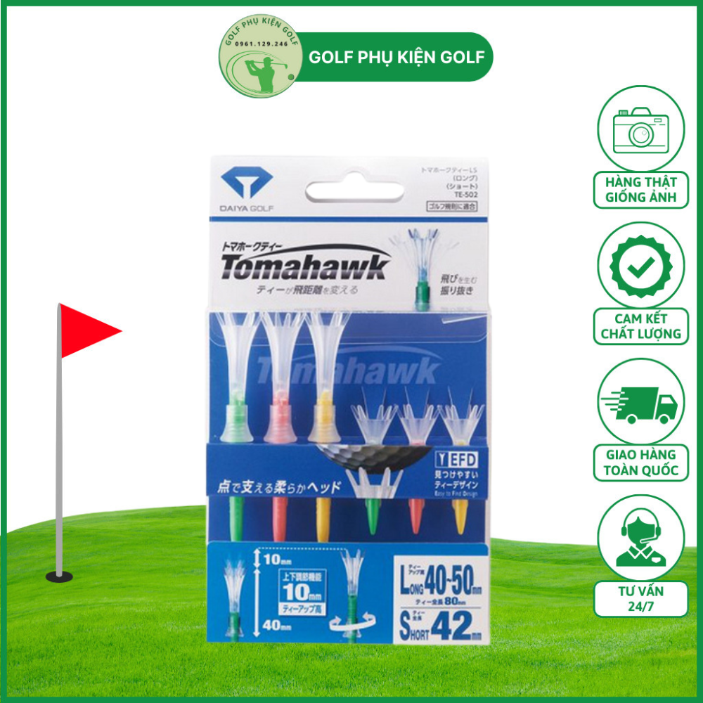 Tee Golf Tomahawk L01 Màu Sắc Đẹp, Bắt Mắt,Độ Bền Cao