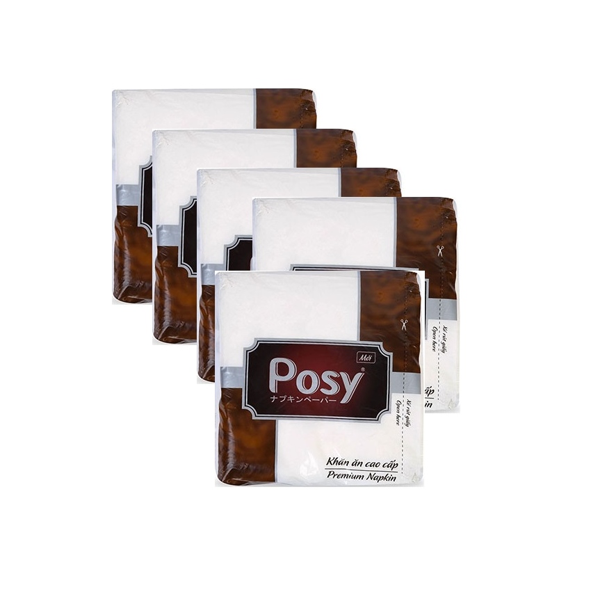 Khăn giấy vuông Posy 2 Lớp 100 miếng/túi (330x330)