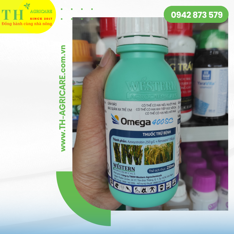 Omega 400sc thuốc trừ bệnh đốm vàng, ghẻ nhám, sương mai chứa hoạt chất azoxystrobin hiệu quả | th-agricarre