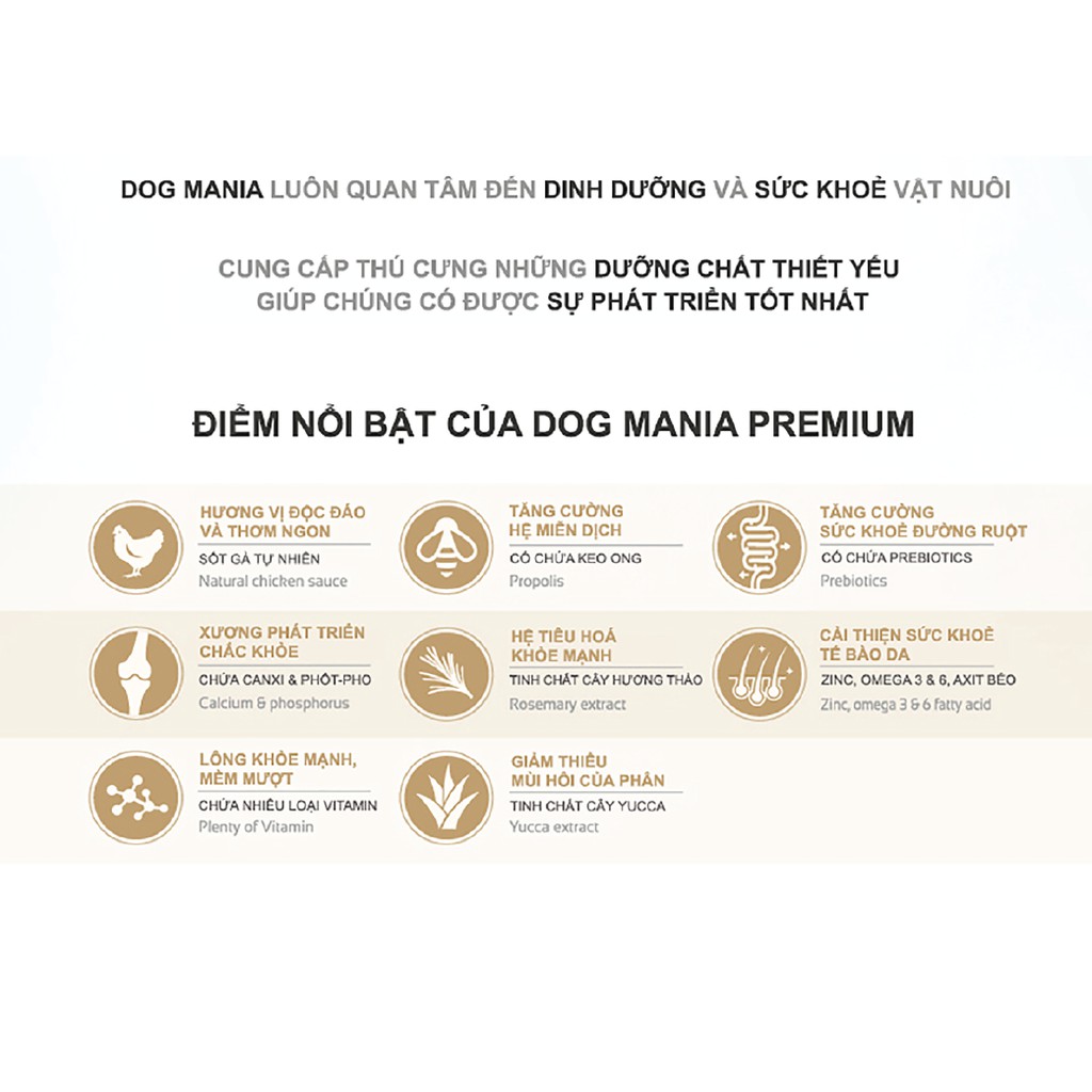[1kg] Thức Ăn Hạt Cho Chó Dog Mania