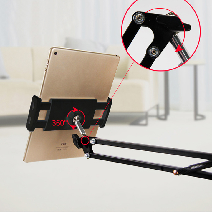Giá đỡ Ipad/ Điện Thoại Kẹp Đầu Giường, Kẹp Cạnh Bàn - Phụ kiện hỗ trợ dùng để xem phim, học bài