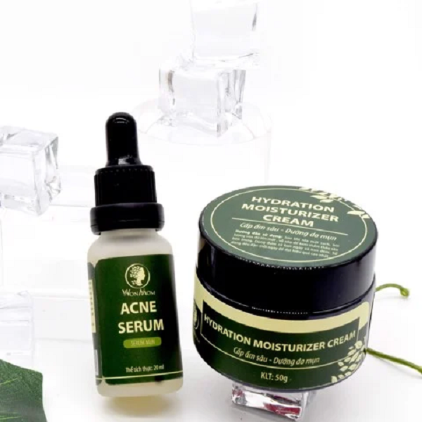Combo serum và kem dưỡng da mụn cho mẹ bầu và sau sinh wonmom