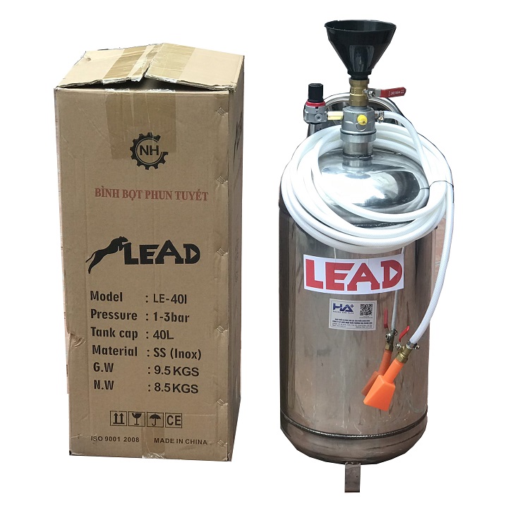 Bình phun bọt tuyết inox 40l le-40i