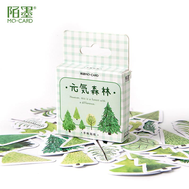 [HCM]Hộp 45 sticker Cây Rừng trang trí planner scrapbook