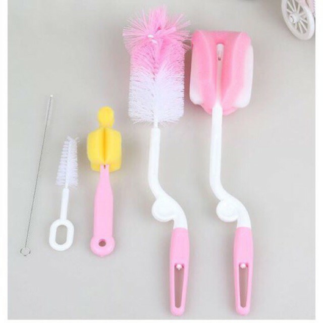 Bộ Cọ Rửa Bình Sữa Và Núm Ti 4 Món cho bé yêu
