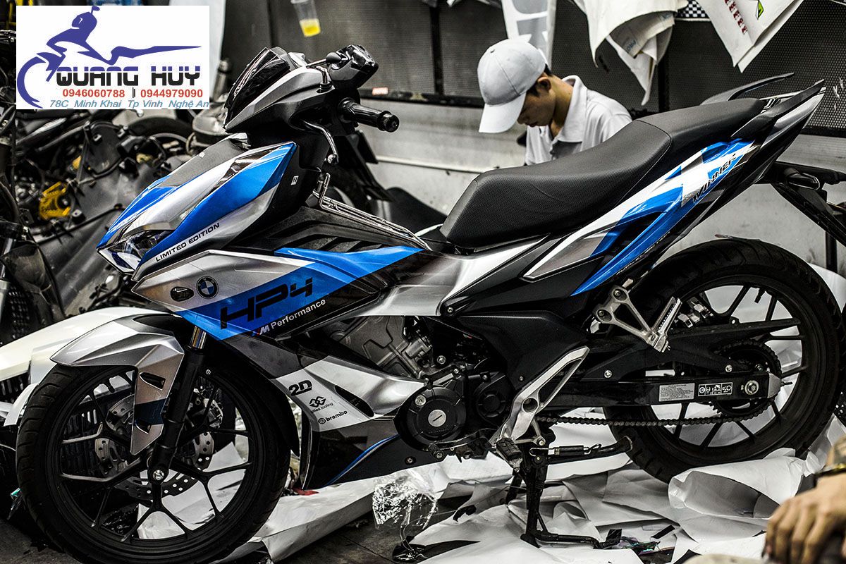 Tem Trùm Winner X Xanh Bạc,Team Decal WinnerX HP4