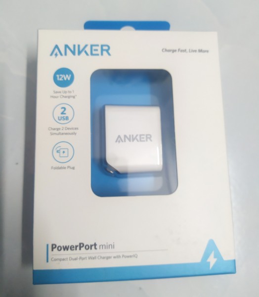 Sạc Anker 2 cổng USB 12W dành cho Iphone 6 7 8 - tặng dây
