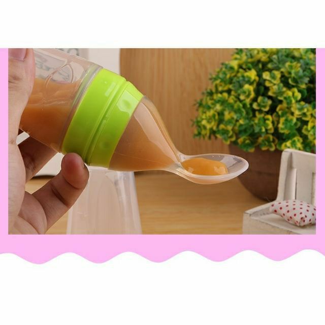 Bình thìa ăn dặm silicon cho bé