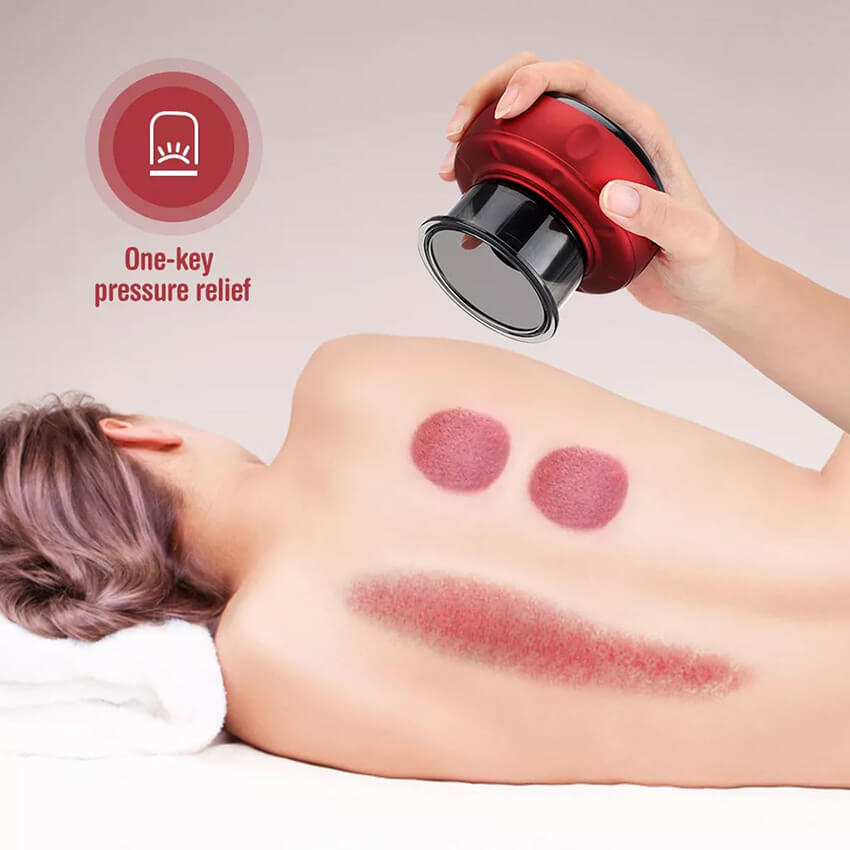 Máy giác hơi cạo gió massage thông minh 6 chế độ, máy giác hơi điện mini cầm tay giảm đau nhức, tăng cường lưu thông khí huyết, máy cạo gió giác hơi đa năng