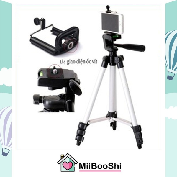 Gậy chụp ảnh 3 chân giá đỡ điện thoại quay phim chống rung trip xoay 360 độ MiibooShi 1264869461