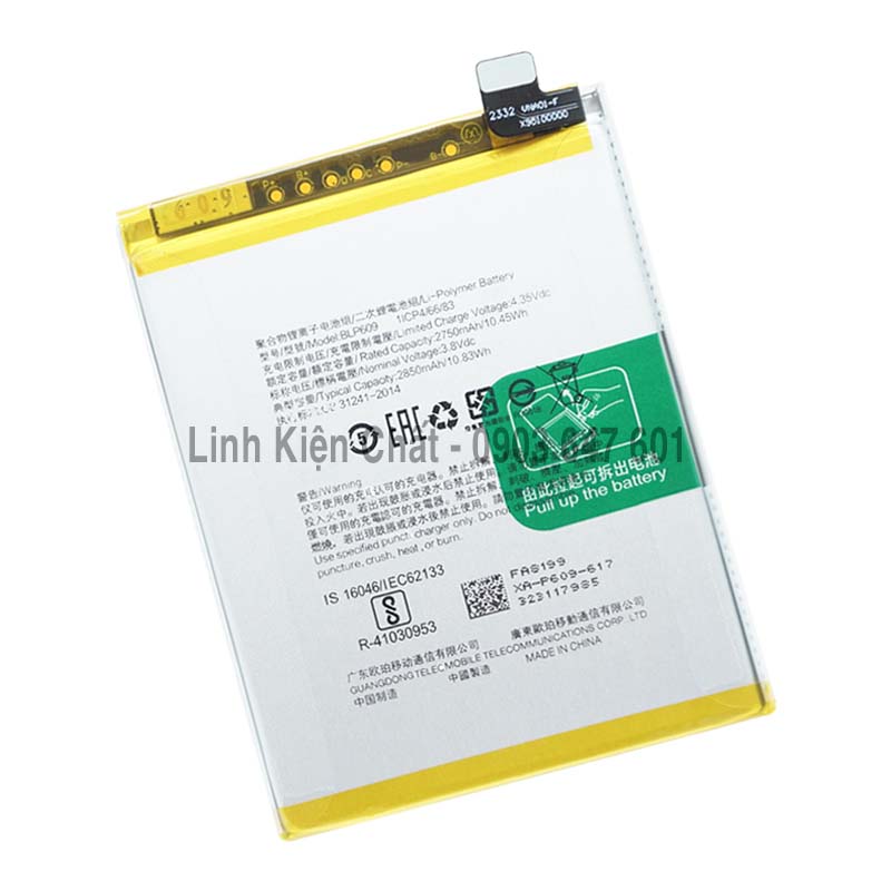 Pin dành cho oppo f1 plus f1+ x9009 2850mah - hàng nhập khẩu